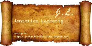 Jentetics Leonetta névjegykártya